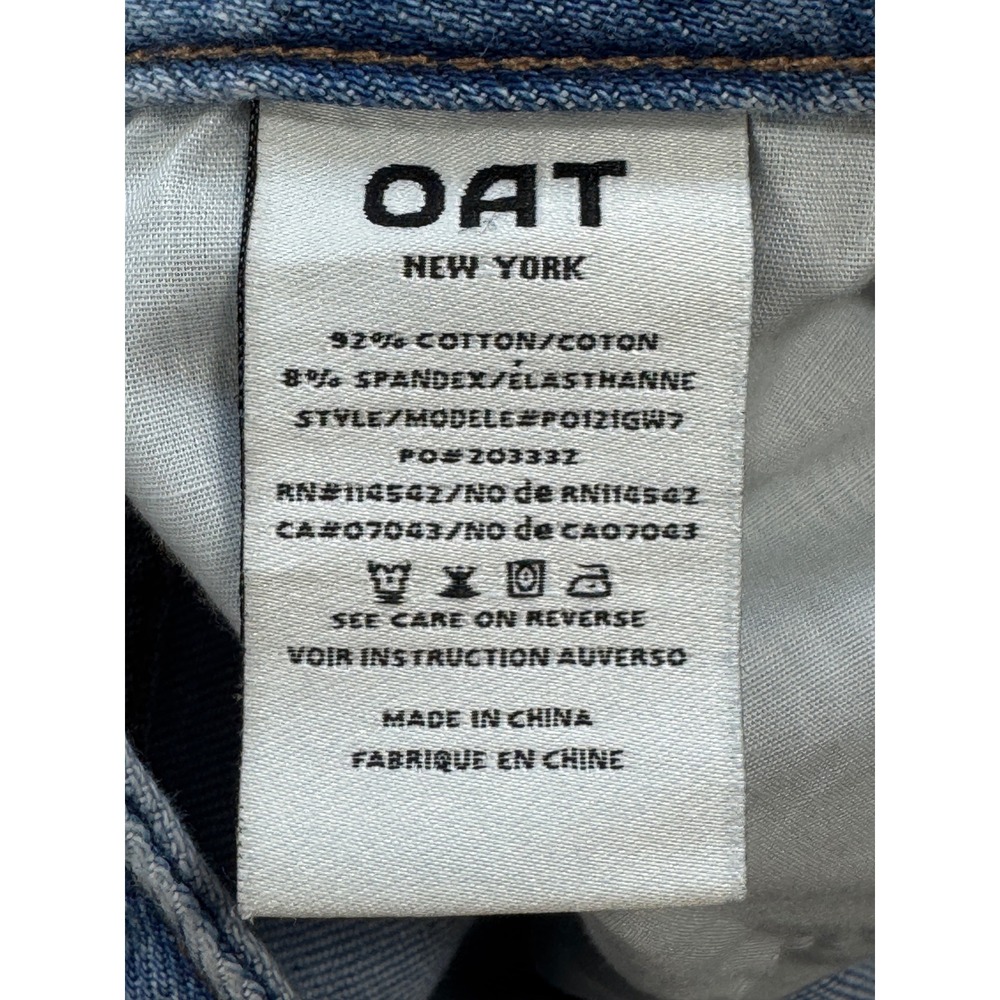OAT New York Womens Cloud Luxe Wide Leg Stretch Blue Jeans 2/26 Meas: 26x25 - Picture 5 of 6
